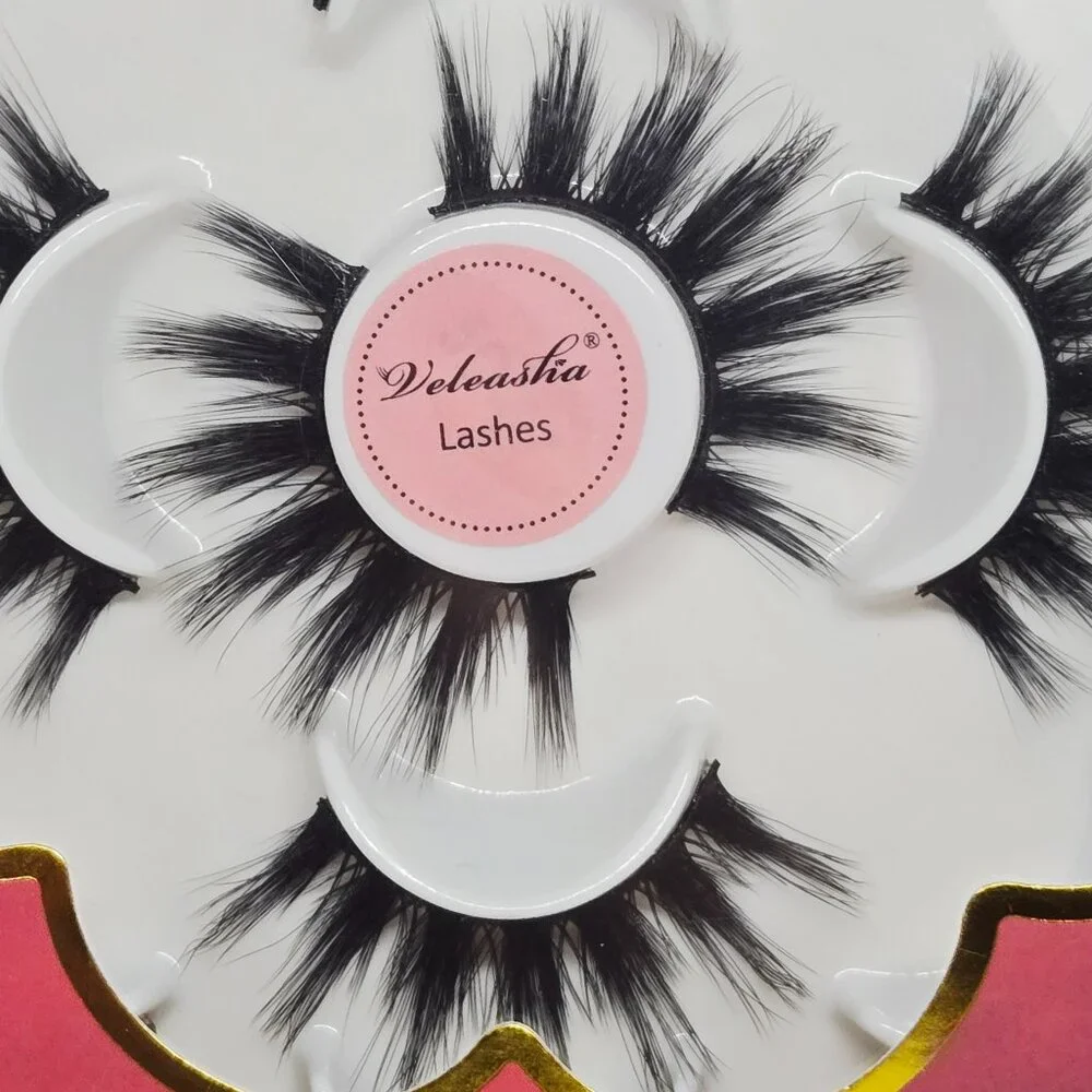 NIB VELEASHA 5D FAUX MINK EYELASHES 7 PAIRS (DUBAI) - Picture 4 of 4